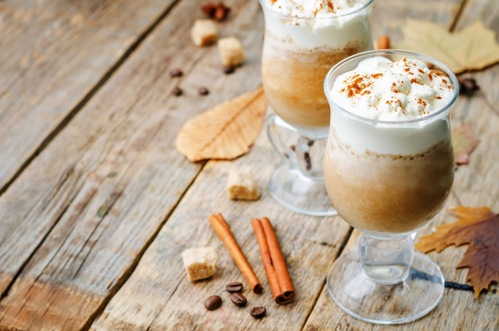 Two glasses of Pumpkin Spice Coffee