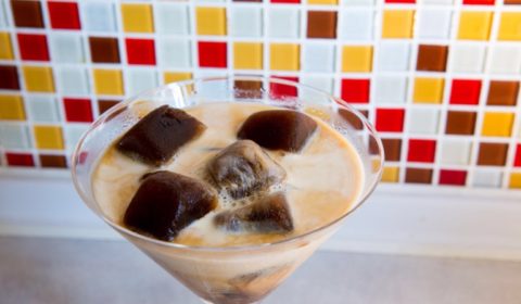 Cold Brew Coffee in a Martini Glass